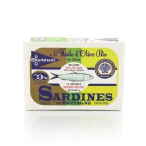 Sardines à l’huile d’Olive Bio au Citron Kerbriant