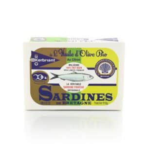 Sardines à l’huile d’Olive Bio au Citron Kerbriant