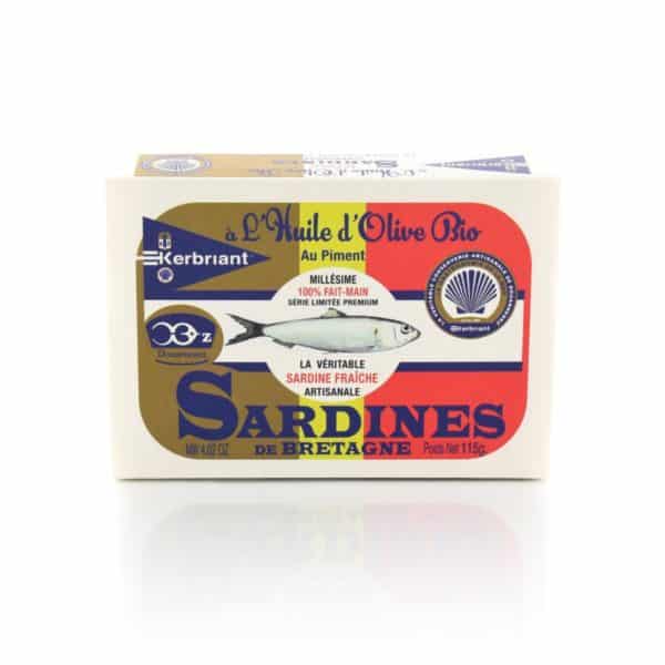 Sardines à l’huile d’Olive Bio au Piment Kerbriant